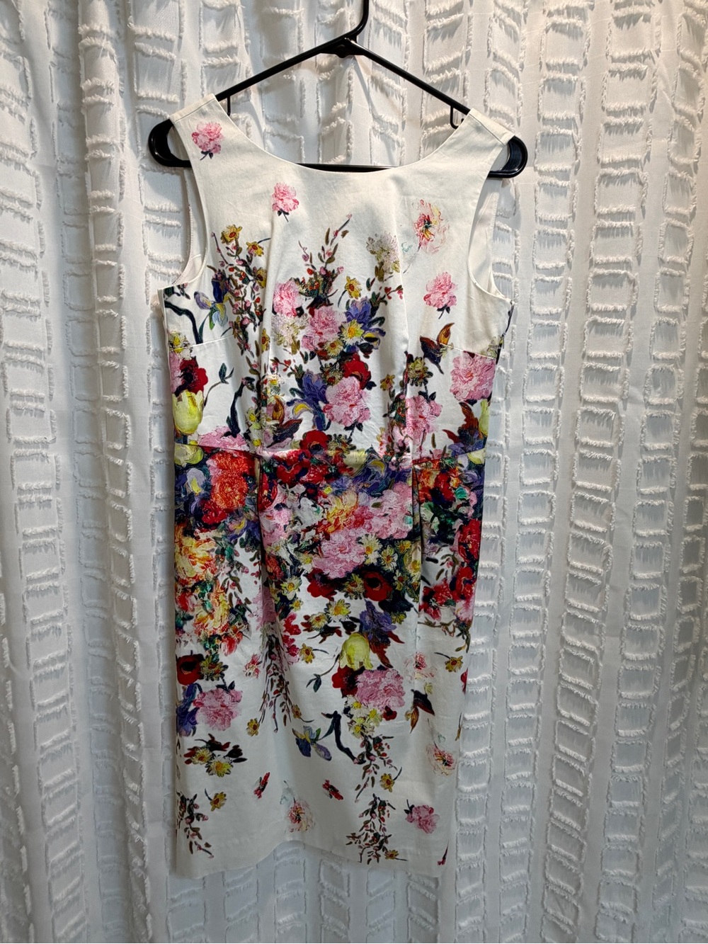 Talbots White Floral Sheath Dress